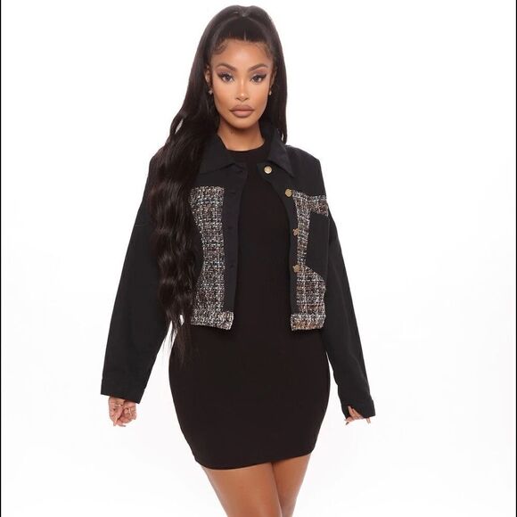 Fashion Nova Tweed You Later jacket - Picture 1 of 13
